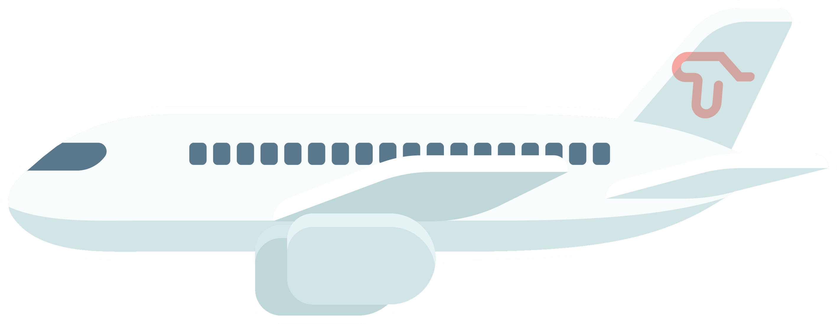 Airplane flying across the sky